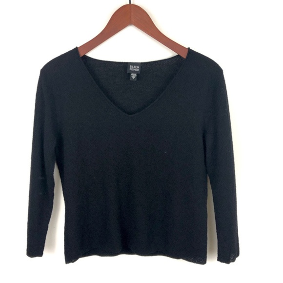 Eileen Fisher Sweaters - Eileen Fisher Wool Knit 3/4 Sleeve Sweater